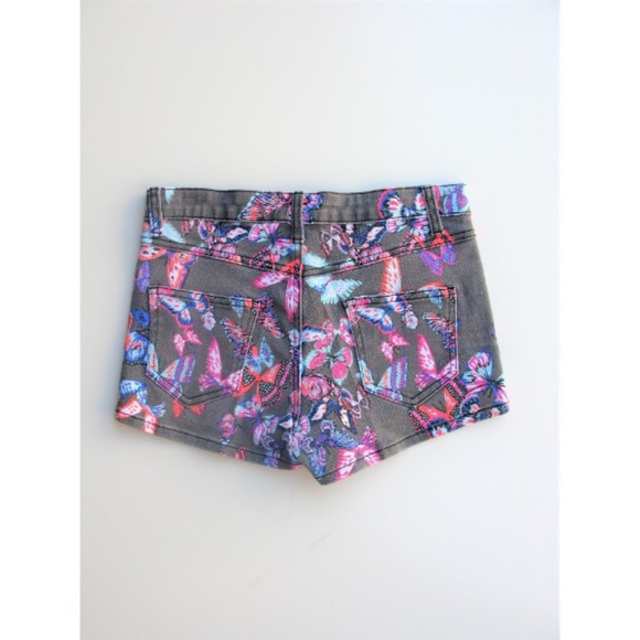 4/$25 American Retro Butterfly Strtch Denim Shorts - Picture 3 of 3